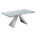 Orren Ellis Berlin Extendable Dining Table Glass/Metal in Gray | 29.92 H in | Wayfair EE468F39D98A4791A675C0D7384FA45B