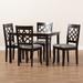 Baxton Studio Mael Modern Grey Fabric Espresso Brown Finished 5-PC Wood Dining Set - RH331C-Grey/Dark Brown-5PC Dining Set