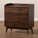 Baxton Studio Lena Mid-Century Modern Walnut Brown Finished 3-Drawer Wood Chest - LV4COD4230WI-Columbia-3DW-Chest