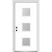 Verona Home Design Spotlight Steel Prehung Front Entry Door Metal in White | 80 H x 36 W x 1.75 D in | Wayfair ZZ352846L