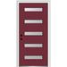 Verona Home Design Spotlight Steel Prehung Front Entry Door Metal in White | 80 H x 36 W x 1.75 D in | Wayfair ZZ355882L