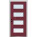 Verona Home Design 4-Lite Spotlight Painted Steel Prehung Front Entry Door Metal in White | 80 H x 36 W x 1.75 D in | Wayfair ZZ351010R
