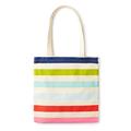 Kate Spade New York Canvas Tote Bag with Interior Pocket, Candy Stripe, M