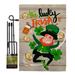 Breeze Decor The Lucky Irish Spring St Patrick Impressions 2-Sided Polyester 2 Piece Flag Set in Gray/Green | 18.5 H x 13 W in | Wayfair