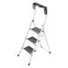 Hailo USA Inc. Safety Plus 3 Step Steel Step Stool w/ 330 lb. Load Capacity Steel in Gray/White | 18.96 W x 30.32 D in | Wayfair 4343-001
