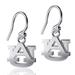 Dayna Designs Auburn Tigers Silver Dangle Earrings