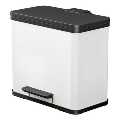 Hailo Mülleimer »Öko duo Plus L« Stahlblech 17+9 Liter weiß, 47x43x34 cm