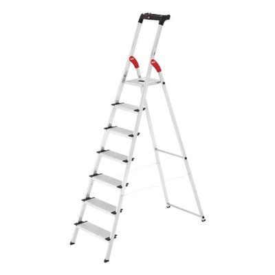 Hailo Alu-Stehleiter »L80 ComfortLine« 7 Stufen silber