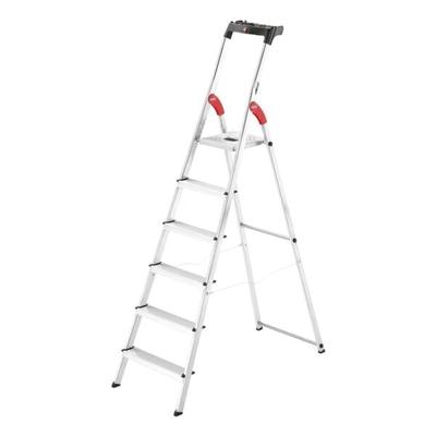 Alu-Stehleiter »L60 StandardLine« 6 Stufen silber, Hailo