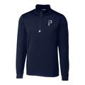 Men's Cutter & Buck Navy Pittsburgh Pirates Stars Stripes Big Tall Traverse Half-Zip Pullover Jacket