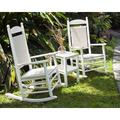 POLYWOOD® Shaker Outdoor Rocking Chair in Pink/White | 45.25 H x 27.18 W x 34 D in | Wayfair R114MA