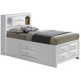 Glory Furniture Marilla Storage Platform Bed Wood in White | 49 H x 42 W x 87 D in | Wayfair G1570G-TSB3