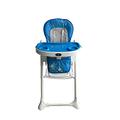 Folding Adjustable 3 in 1 Baby Toddler Infant Reclining High Chair Feeding Table Tray with Padded Seat (Blue)