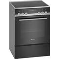 Siemens HK9S5A240 iQ500 freistehender Elektroherd mit Glaskeramik-Kochfeld / A / 60 cm / Edelstahl / ecoClean Reinigung / Schnellaufheizung / cookControl10 Automatikprogramme