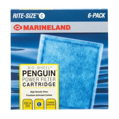 Marineland Penguin Bio-Wheel Power Filter Cartridges Rite-Size C, Pack of 6