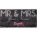 Atlanta Braves 12" x 6" Personalized Mr. & Mrs. Sign