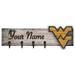 West Virginia Mountaineers 24" x 6" Personalized Mounted Coat Hanger