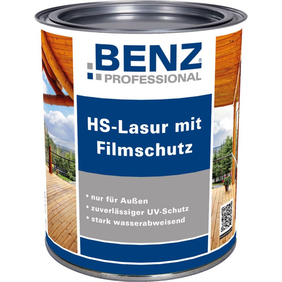 BENZ PROFESSIONAL HS-Lasur mit Filmschutz Holzschutzmittel, 2,5 l, Palisander Image