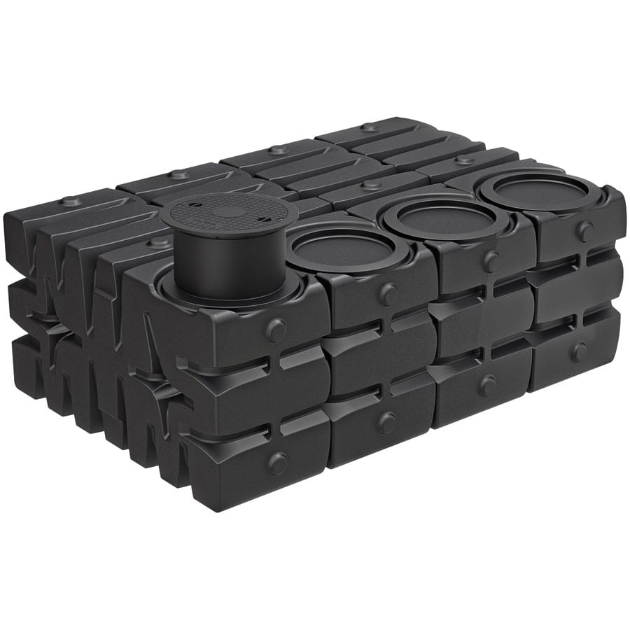 ACO Rain4me Flachtank Haus und Garten Compact Zisterne Regenwassertank, 223x340x124 cm, 8000 L,stehend Image