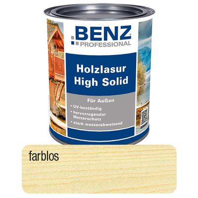 BENZ PROFESSIONAL Holzlasur High Solid Holzschutz, 0,75 l, Transparent Image