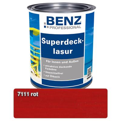 BENZ PROFESSIONAL Superdecklasur Holzschutzmittel, 0,75 l, Rot Image