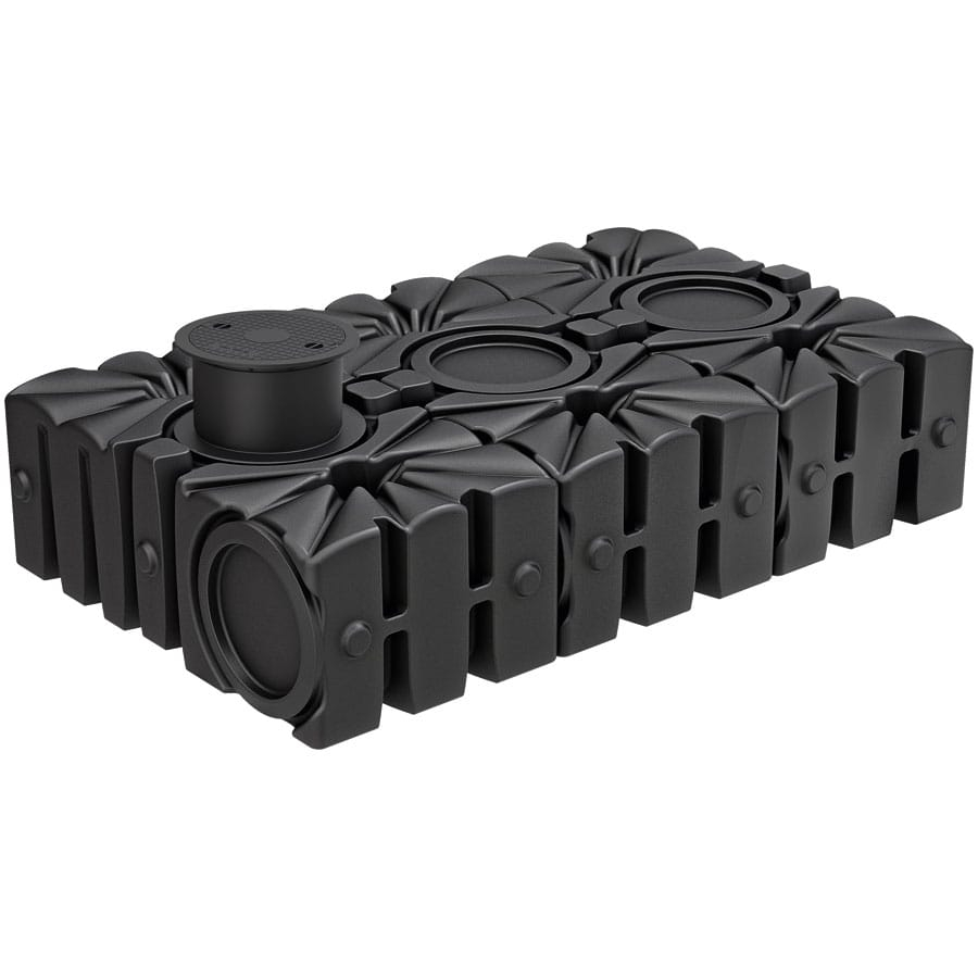 ACO Rain4me Flachtank Haus und Garten Compact Zisterne Regenwassertank, 223x372x85 cm, 6000 L,liegend