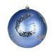 Vickerman 596289 - 4" Periwinkle Matte Sequin Swirl Ball Christmas Tree Ornament (6 pack) (N191629D)