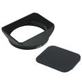 Haoge LH-X16 Bayonet Rectangular Square Metal Lens Hood with Cap for Fujifilm Fuji Fujinon XF16mmF1.4 XF 16mm F1.4 R WR Wide Angle Lens Replace LH-XF16