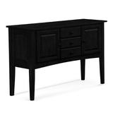 Braxton Culler Hues 52.25" Wide 3 Drawer Solid Wood Buffet Table Wood in Black | 36 H x 52.25 W x 19 D in | Wayfair 1064-050/BLACK