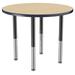 Factory Direct Partners Round T-Mold Adjustable Height Activity Table w/ Super Legs Laminate/Metal in Brown | 30 H in | Wayfair 10046-MPNV