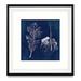 Breakwater Bay 'Cyanotype Oak Leaves' Graphic Art Print on Wrapped Canvas Paper in Blue | 34.5 H x 34.5 W x 1.5 D in | Wayfair