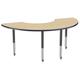 Factory Direct Partners Half Moon T-Mold Adjustable Height Activity Table w/ Super Legs Laminate/Metal in Brown | 30 H in | Wayfair 10080-MPNV