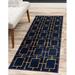 Blue/Navy 72 x 24 x 0.5 in Area Rug - Mercer41 Corando Geometric Navy Area Rug Polyester/Polypropylene | 72 H x 24 W x 0.5 D in | Wayfair