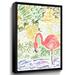 Bay Isle Home™ 'Fancy the Flamingo' Graphic Art on Canvas in Green/Pink | 8 H x 10 W x 2 D in | Wayfair 9AAEE665600D418490DE53CC589E480B