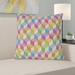 Latitude Run® Avicia Indoor/Outdoor Throw Pillow Polyester/Polyfill blend in Pink/Blue/Yellow | 16 H x 16 W x 3 D in | Wayfair