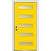 Verona Home Design 5-Lite Spotlight Painted Steel Prehung Front Entry Door Metal in White | 80 H x 36 W x 1.75 D in | Wayfair ZZ353134R