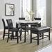 Wrought Studio™ Carrara 6 Piece Counter Height Pub Table Set Wood in Black/Brown/White | 36 H in | Wayfair 4DC354D81F9C4D4595AE6CB32B6B2128