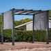 Highland Dunes Ripon 10 Ft. W x 8 Ft. D Steel Pergola w/ Canopy Metal/Steel in Black/Gray | 92.5 H x 120 W x 96 D in | Wayfair HAN-PERGOLA