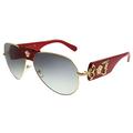 Versace Men's Sonnenbrille VE2150Q-100211-62 Sunglasses, Gold, 62