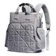 Diaper Bag Backpack for Mom or Dad with Stroller Straps, Changing Pad, Insulated Pockets | Waterproof Baby Diaper Bag, Organizer Pouches, Nappy Tote Bag for Girls or Boys | SoHo Kenneth Classic Gray