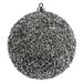 Vickerman 531686 - 4" Gunmetal Beaded Ball Christmas Tree Ornament (6 pack) (N185684D)