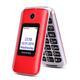 ukuu 3G Big Button Basic Mobile Phones for Elderly, Dual Sim Free Flip up Mobile Phone Unlocked with Dock,Pay As You Go Mobile Phone Easy to Use for Senior (Red)