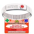 Medical Bracelet, Medical Alert Bracelet, Emergency ID Wallet Card, Personalised Bracelet, Medi Bracelet, Women or Men, Stainless Steel Medic Alert Bracelet (Anaphylaxis)