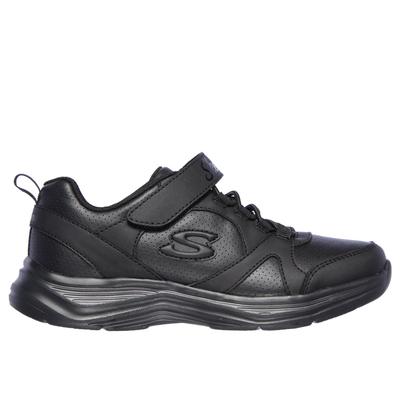 Skechers Girl's Glimmer Kicks - School Struts Sneaker | Size 11.5 | Black | Synthetic | Vegan
