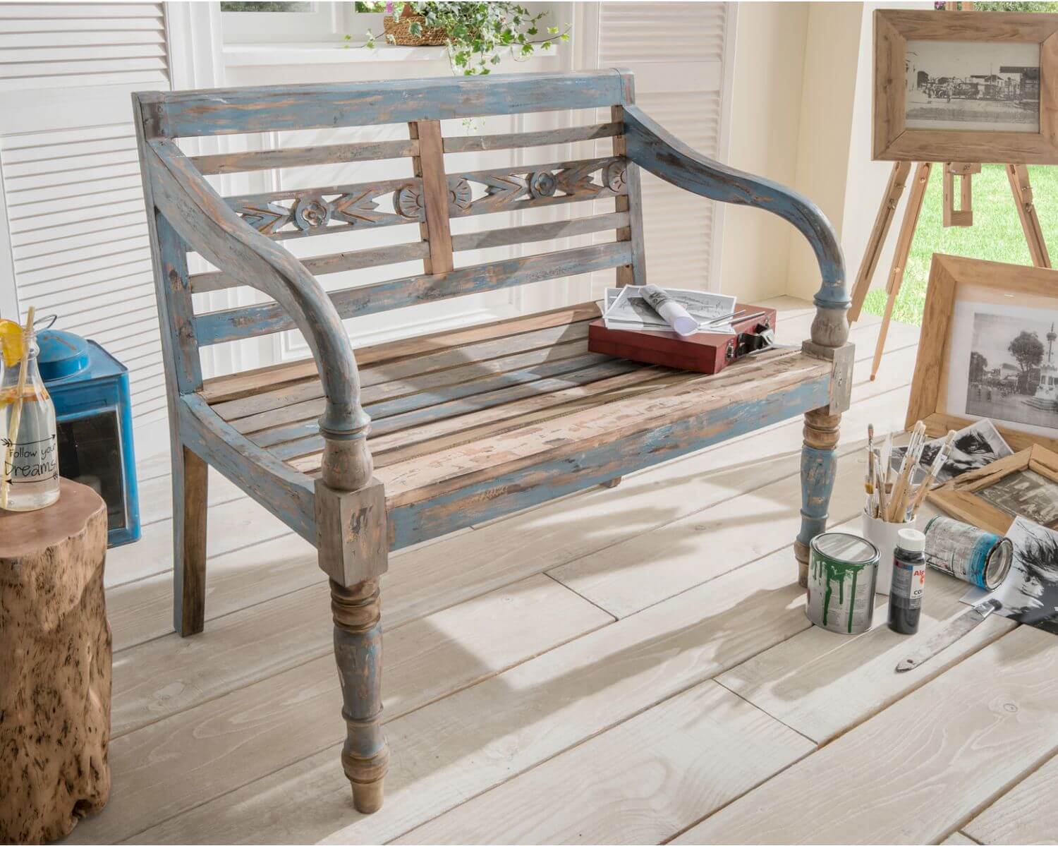 die Faktorei »Vintage« Garderoben Sitzbank Vintage-antikbraun