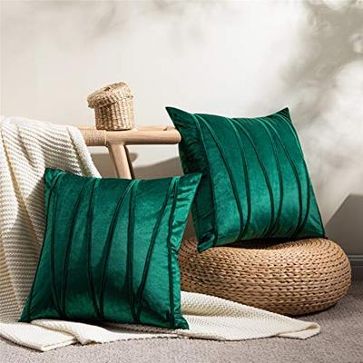 Top Finel Decorative Throw Pillow Covers 16 X 16 Inch Soft Solid