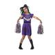 Dark Cheerleader Costume, Purple & Black, with Dress & Pom Poms, (L)