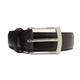 Loake Henry Leather Brushed Sliver Buckled Belt 42 Black