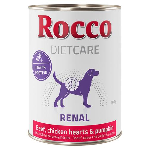 12x400g Diet Care Renal Rocco Spezialhundefutter Rind mit Hühnerherzen und Kürbis