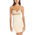 Ahh By Rhonda Shear Women's Enchantress Lace Mesh High Waist Longline Slip, Cream, Medium